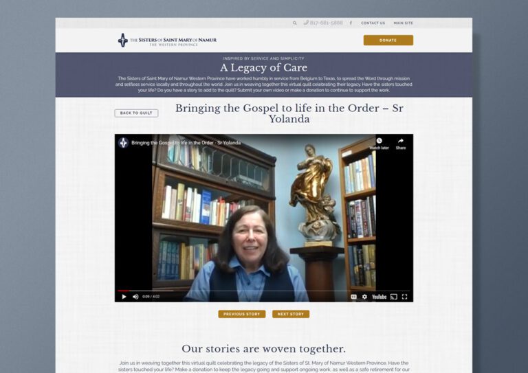A Legacy of care inner page design