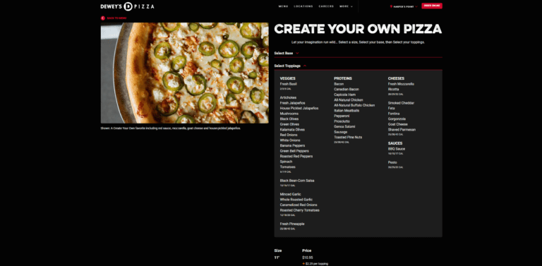 Create your own Pizza